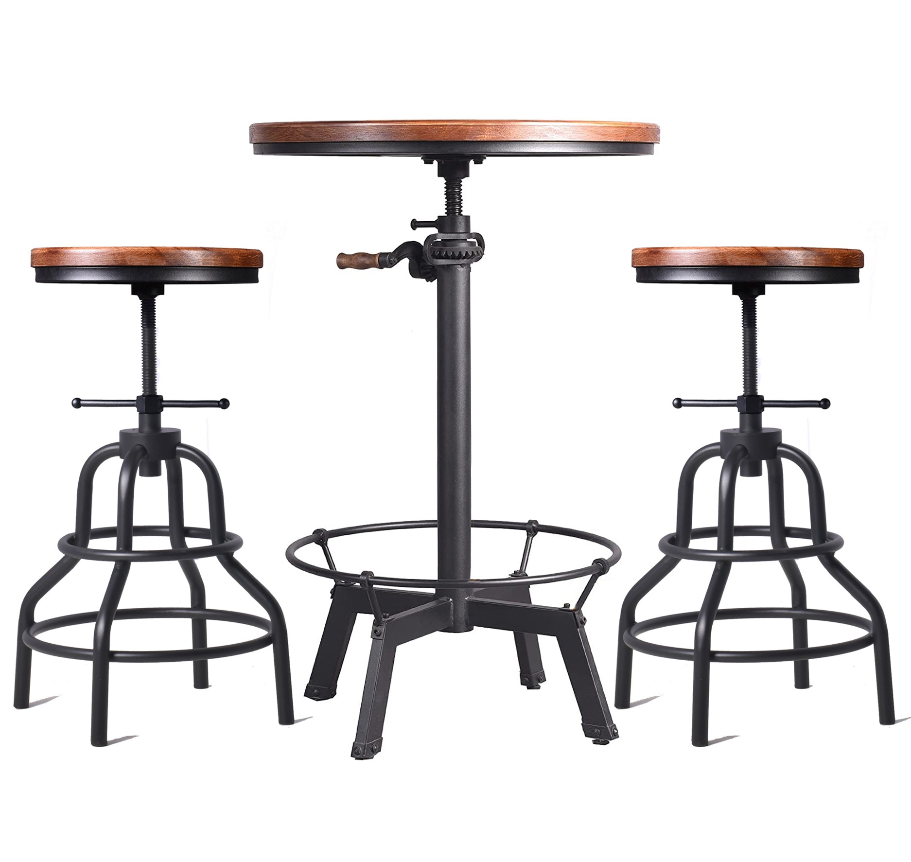 Bar Table (33.47-39.37 Inch Tall) and Bar Stool (20.47-26.77 Inch) Set –  TOPOWERLIVING