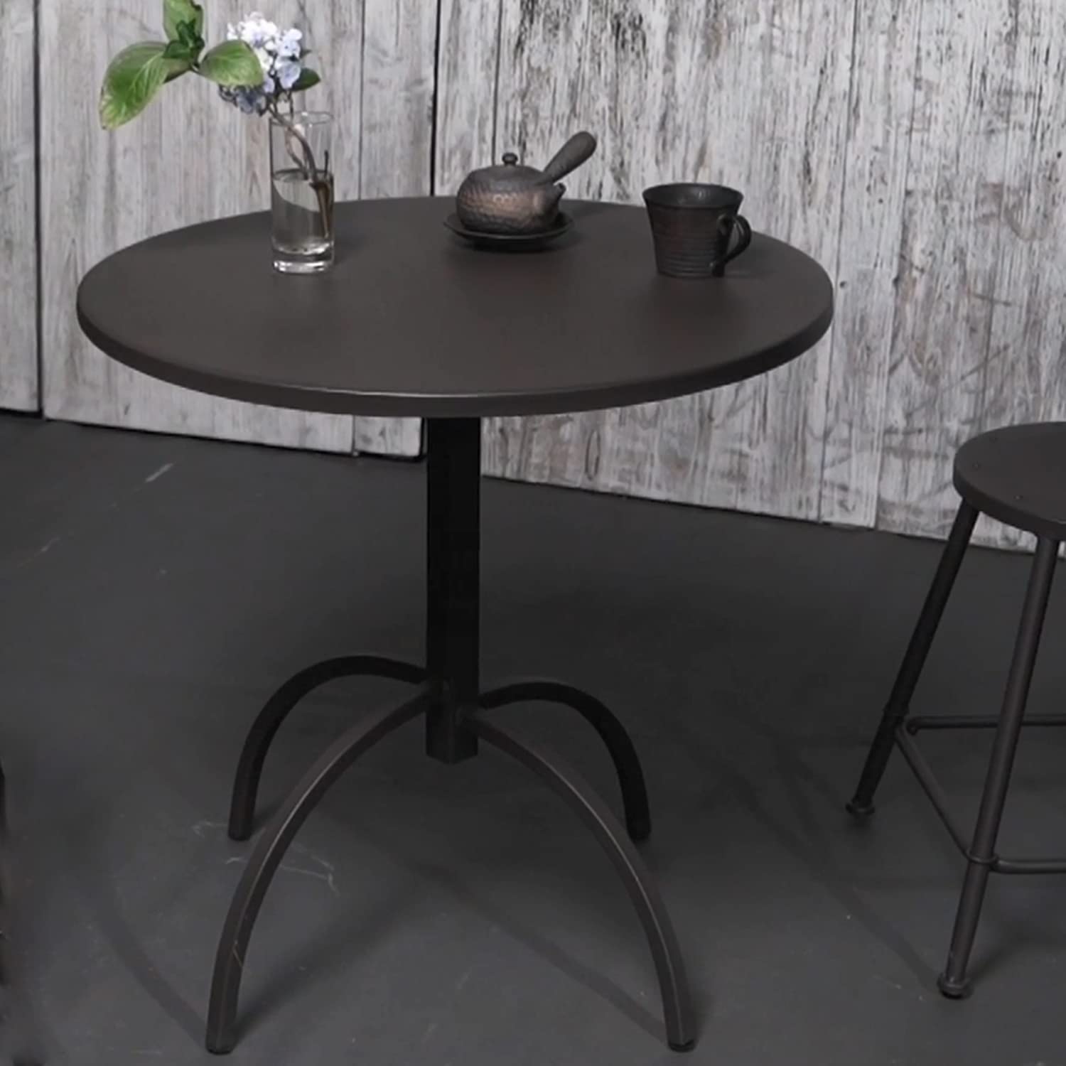 Round Pub Table Modern Style Metal Bar Table Cafe Break