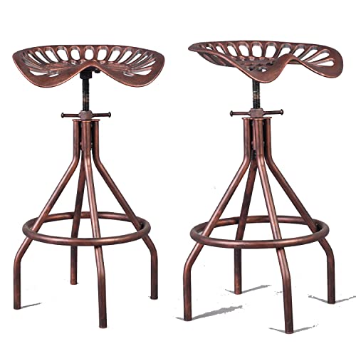 Rustic Farmhouse Barstool Tractor Seat Adjustable Bar Stool