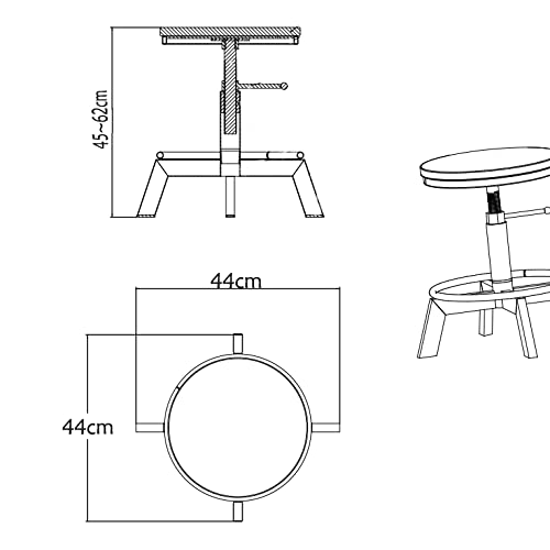 3 Piece Pub Dining Set, Bar Table Set, Modern Round Bar Table and Stools for Kitchen Counter Height Wood Top Bistro for Breakfast Living Room Small Space Restaurant