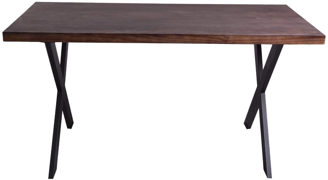 Industrial Dining Table Legs Black Cast Iron Coffee Table Legs X-Shaped Table Leg DIY Computer Desk Legs (28''Hx29.5''W) 2PCS