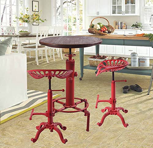 3 Piece Pub Bar Table Set, Kitchen Counter Dining Table and 2 Bar Stools,Industrial Bar Table Set,Easy Assemble for Dining Room, Kitchen, Living Room