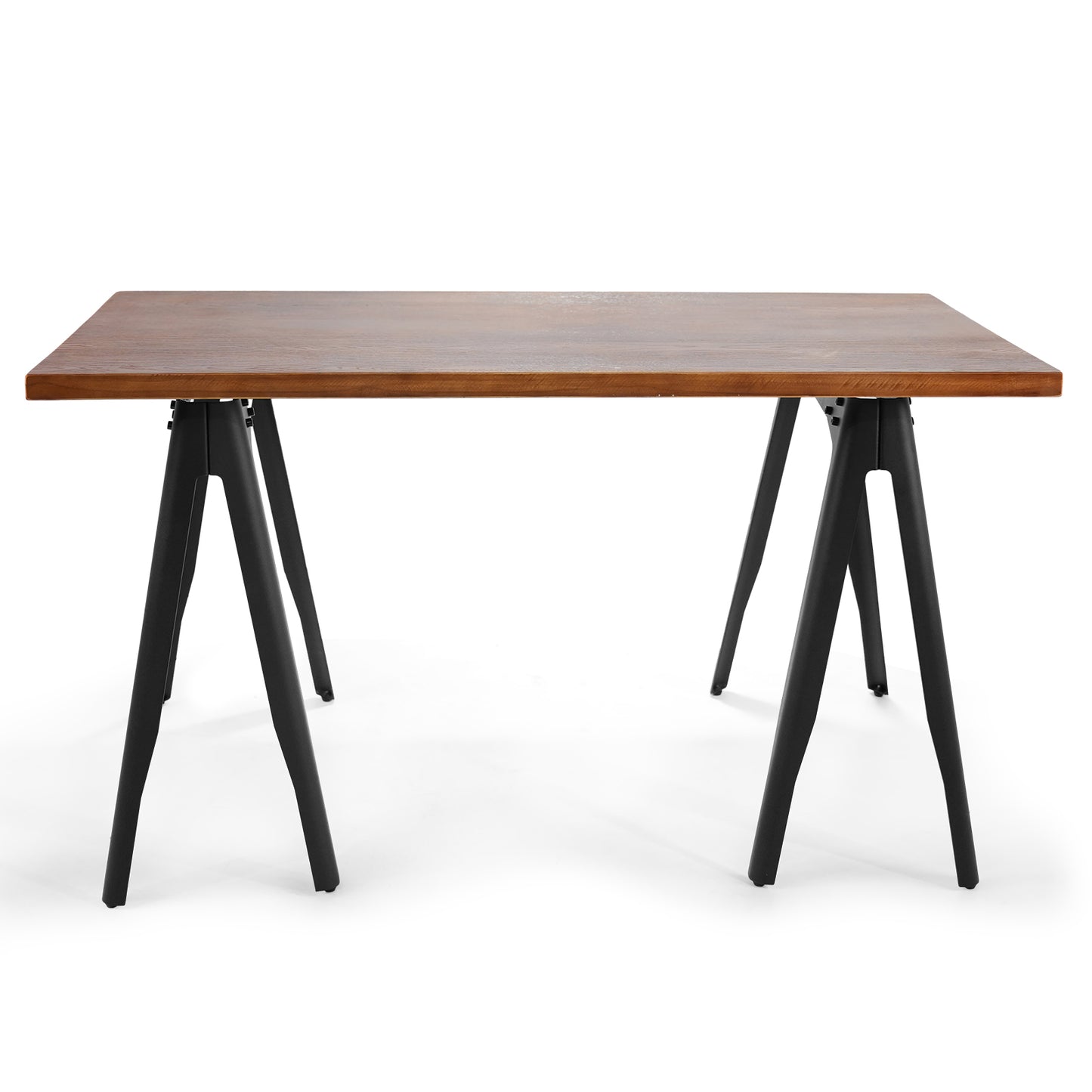 Industrial A-Shaped Table Leg Bar Table Rustic Kitchen Dining Breakfast Desk Farmhouse Office Computer Desk Wooden Top Pub Coffee Table