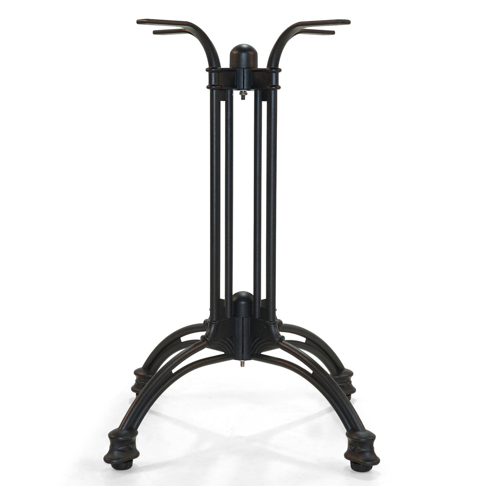 H27.6 Cast Aluminum Table Base with 4 Stable Feet, Decorative Openwork ...