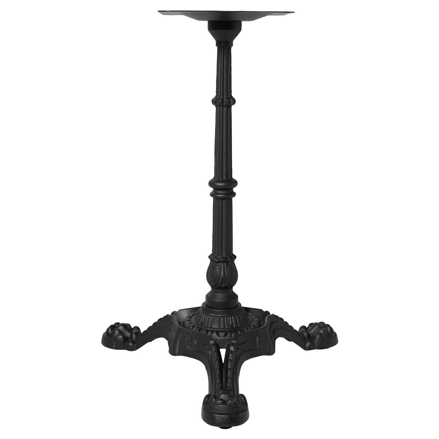BLACK CAST IRON TABLE BASE, HEAVY DUTY TRIPOD TABLE STAND WITH ORNATE LEGS, 27.95" H, 200KG LOAD CAPACITY, FOR BISTRO BAR DINING TABLES