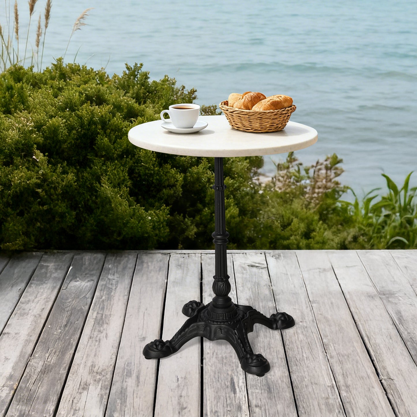 H27.95 Cast Iron Table Base with 4 tiger claw feet, Table Leg Black