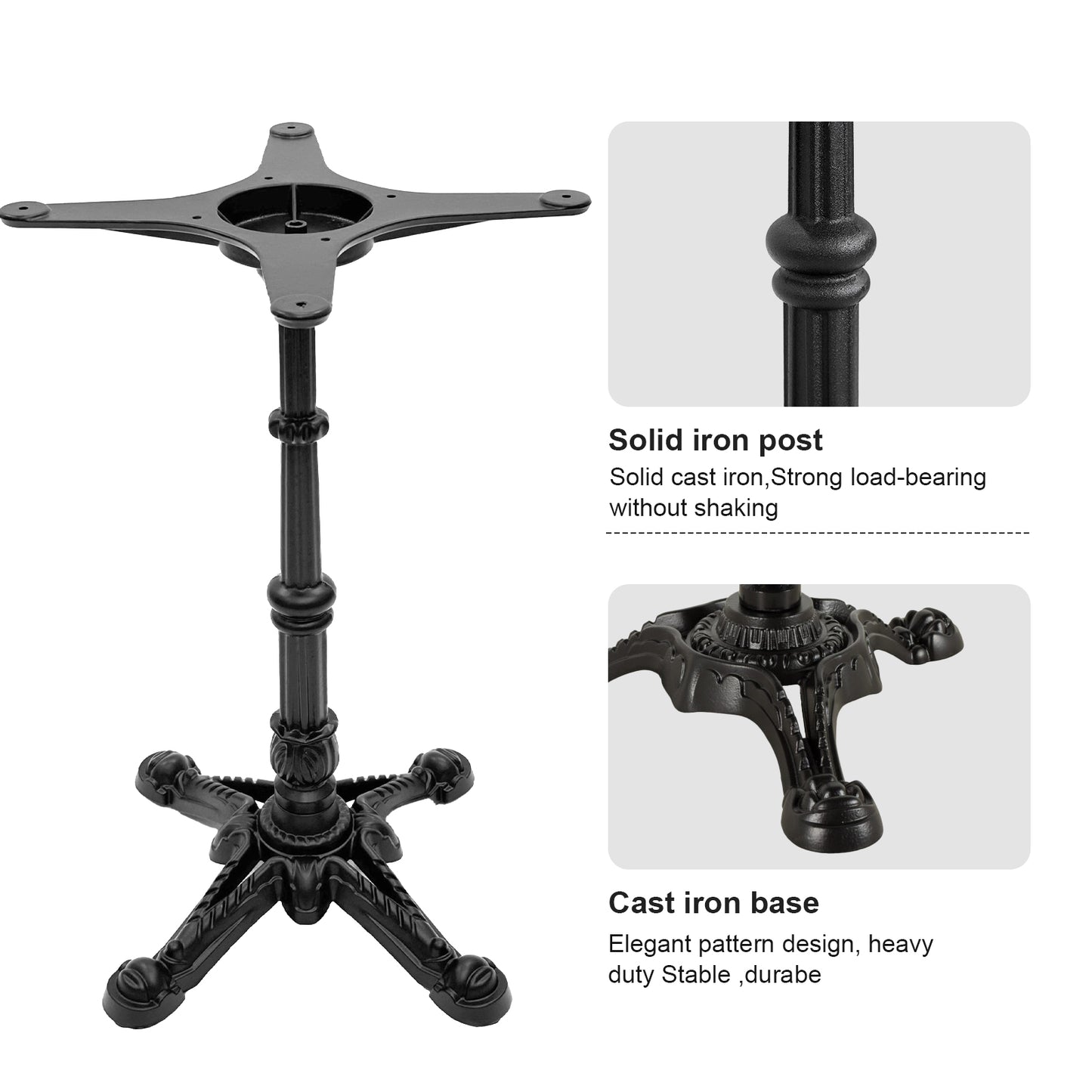 Pub Bar Table 23.62-Inch Round Top 27.95-Inch Height Modern Style Standing Circular Cocktail Table Suitable for Living Room,Restaurant Bistro Table(Metal table top)