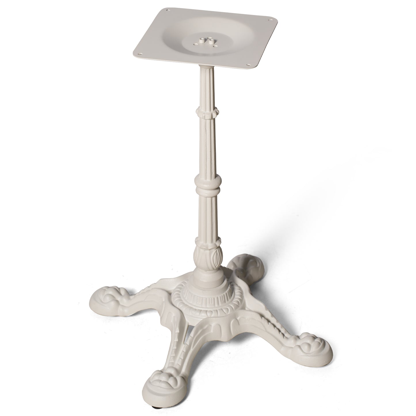 H27.95 Cast Iron Table Base with 4 tiger claw feet, Table Leg White