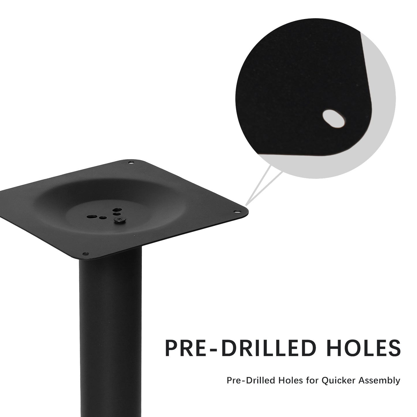 Set of 2,H27.7 Cast Iron Table Base with "I" type table feet , Table Leg Black