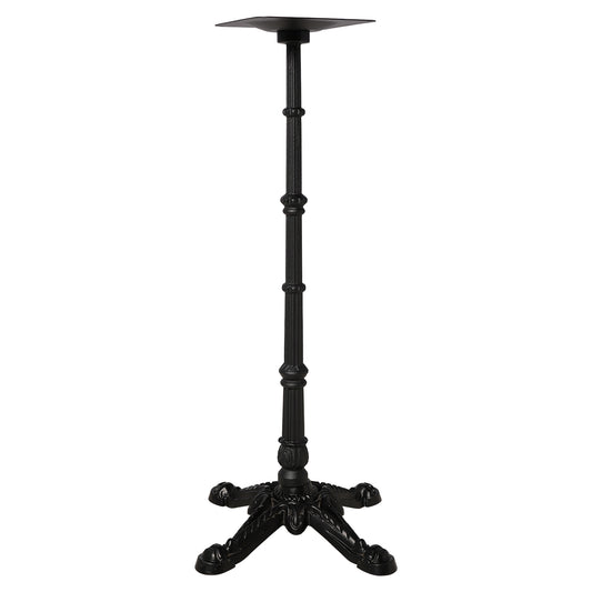 41.3" Height Cast Iron Table Base, Vintage Ornate 4-Feet Bar Height Table Leg with 9.84" Square Top Plate, 20.5" Wide Base, Black Powder Coated Table Stand for Indoor Outdoor Bistro, Patio, Restaurant