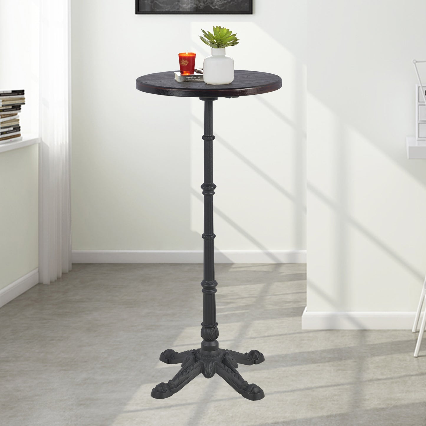 H41.7 Cast Iron Table Base with 4 tiger claw feet, Table Leg Black
