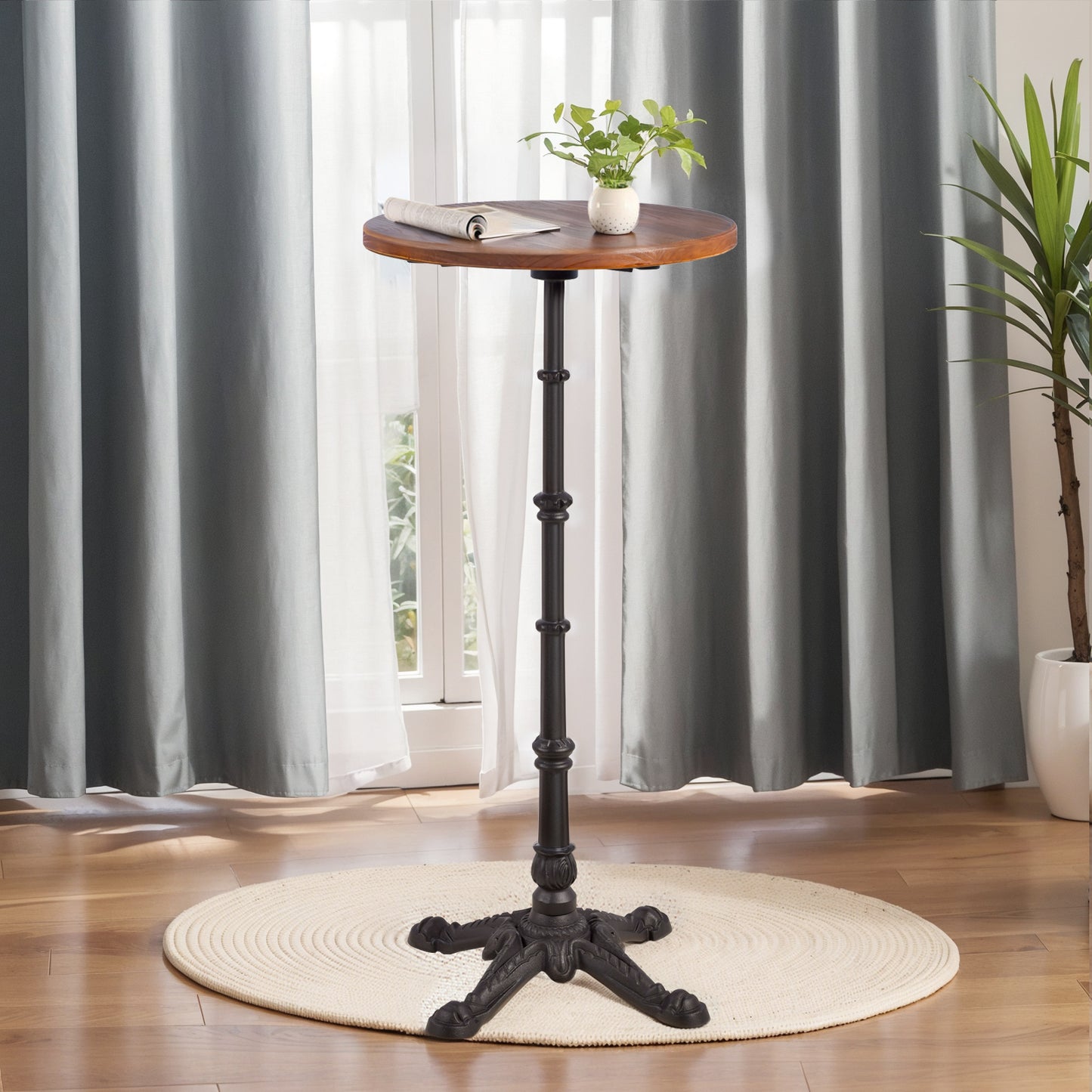 H41.7 Cast Iron Table Base with 4 tiger claw feet, Table Leg Black