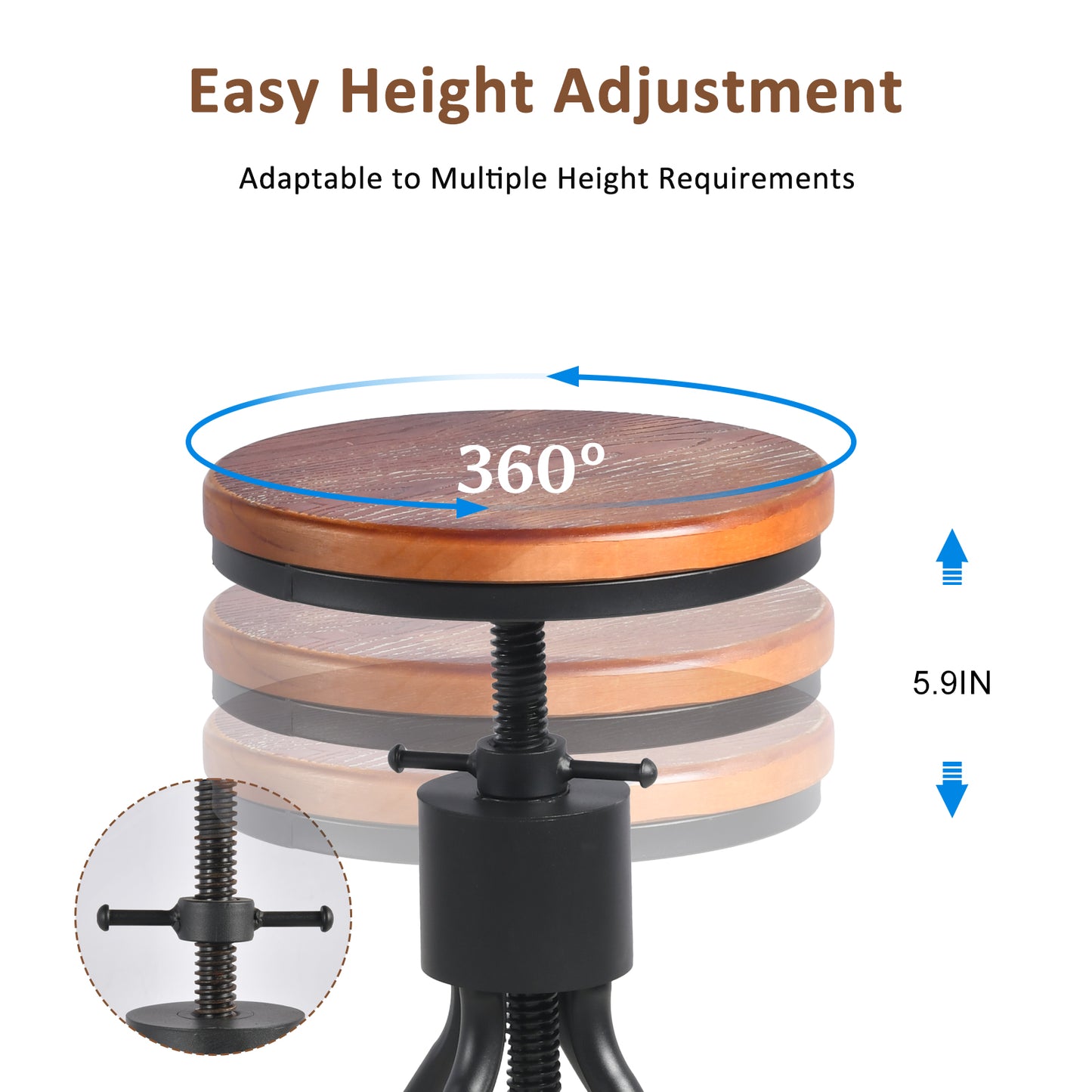 Set OF 3,Industrial Bar Table  Person Rustic Bistro Table with Chairs Vintage Cafe Table Set Farmhouse Breakfast Table Set