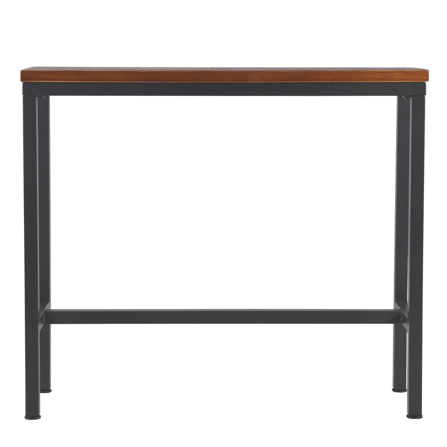 Industrial 41.33inch Height Bar Table Vintage Design Bistro Table Rustic Kitchen Dining Breakfast Desk Farmhouse Office Computer Desk Wooden Top Pub Coffee Table(Brown)