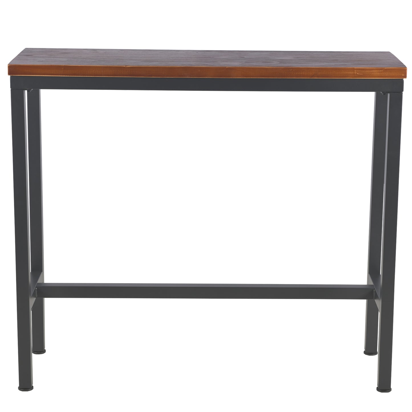 Industrial 41.33inch Height Bar Table Vintage Design Bistro Table Rustic Kitchen Dining Breakfast Desk Farmhouse Office Computer Desk Wooden Top Pub Coffee Table(Brown)