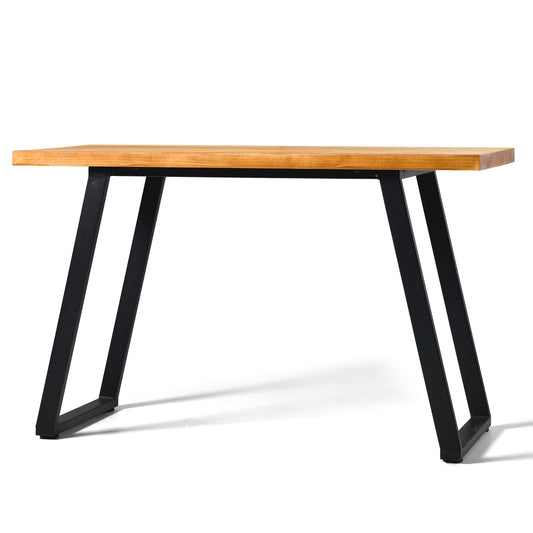 Industrial 47.2inch  Bar Table Vintage Design Bistro Table Rustic Kitchen Dining Breakfast Desk Farmhouse Office Computer Desk Wooden Top Pub Coffee Table(LIGHT BROWN)