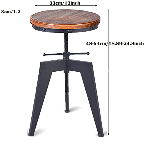 Set of 2 Industrial Retro Bar Stool Kitchen Island Bar Stool