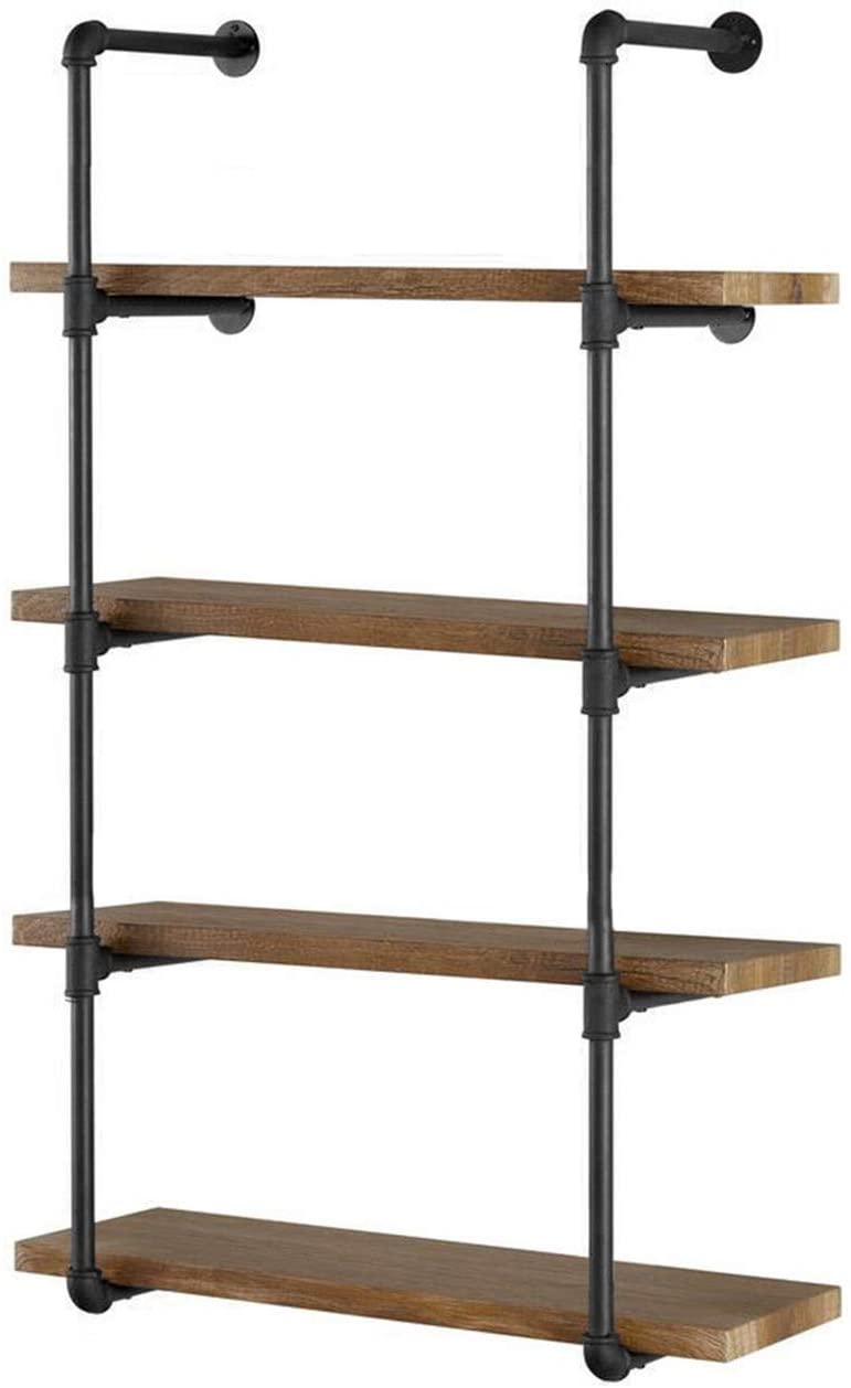DIY Industrial Black Pipe Bookshelf Wall Ceiling Mounted Open Bookshelf Parts Bracket Kit DIY Project  Plank not Included